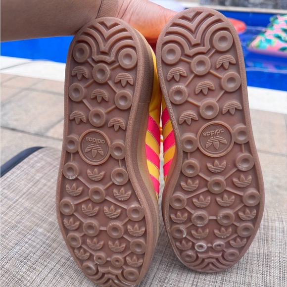 Adidas Bright Yellow and Pink Gazelle Bold - Picture 5 of 7